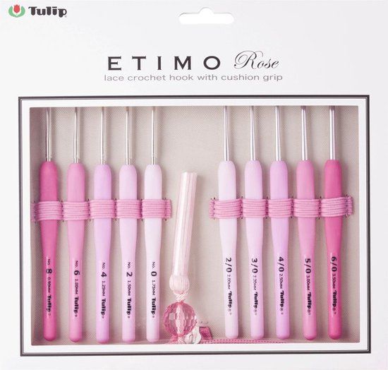 Etimo Rose Haaknaalden Set Softgrip - 10 stuks - Rose