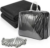 Merkloos / Sans marque HITGROW SP. Z O.O. Campingtapijt Voortenttapijt Tenttapijt 200x200cm Zwart