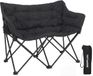 TRVLMORE Campingstoel - Opvouwbaar - 2-Persoons - 120KG Draagvermogen - Incl. Draagtas - Zwart