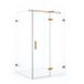 Maxaro Douchecabine Diamond 120x120cm 8mm Helder Veiligheidsglas Goud met Draaideur