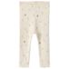 NAME IT BABY katoenen gebreide babybroek met print - zand