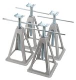 Blocs de support pour camping-cars/caravanes - Cric mécanique - Jeu de 4 - Capacité de charge : 3600 kg - Aluminium - Pour mise à niveau, empilable