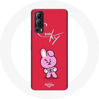 Maniacase Hoesje voor Vivo Y72 BTS Bangtan Boys BT21 Cooky Rode Achtergrond