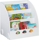 Merkloos Relaxdays Kinderboekenkast - 3 vakken - 60 cm hoog - wit