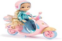 UNIQUE EYES, MYM112 Pop 25 cm – Amy, met haar blik Wie je volgt, met scooter, speelgoed voor kinderen vanaf 3 jaar