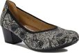 Maciejka Chaussures en cuir velours noir avec motif animal verni, modèle 0480244001