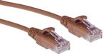 ACT Bruine 2 meter LSZH U/UTP CAT6 datacenter slimline patchkabel snagless met RJ45 connectoren DC9202
