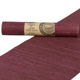 Halbach Zijden linten papieren tafelloper | breedte 25cm lengte 1,80m | moderne tafelloper afwasbaar, tafeldecoratie outdoor weerbestendig | kleur: Berry