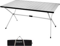 Kingcamp Monhike Co. Ltd Campingtafel Campingroltafel Klaptafel Tuin - Opvouwtafel aluminium 146 x 80 cm