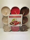 Geurkaarsen Bispol geurtheelichten chocolade-cherry 18 stuks