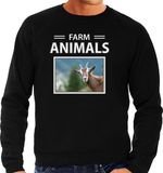 Bellatio Decorations Shoppartners Bv Dieren foto sweater Geit - Zwart - Heren - Maat M