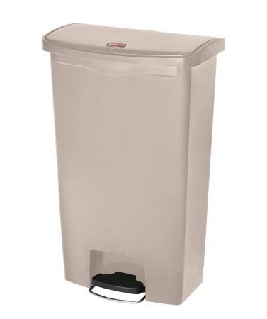 Rubbermaid Slim Jim 68L Beige Pedal Bin - GL033