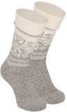 Apollo Chaussettes d'intérieur/chaussons en laine Nordic - Enfants - Gris clair - Taille 35-38