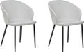 Beliani MASON - Set de 2 chaises de salle à manger - Gris clair - Rétro et vintage