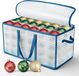 Merkloos Kerstballen opbergbox - Blauw - Karton, Kunststof - 44 l
