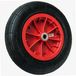 WERKA PRO Roue Gonflable 14'' 360 x 85mm - Alésage 20mm - Jante Rouge - Roulements à Billes - Bande de Roulement en Ligne - Pression Maxi 2 Bars - Usage Brouettes et Remorques
