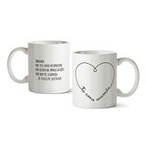 Mopec G471.7 keramische mok "Eu Te Amo Mãe Hart", wit