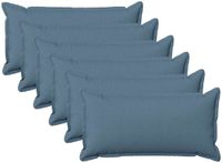 vidaXL - Kussensloop - 6 stuks - Jeans Blauw - 40 x 80 cm