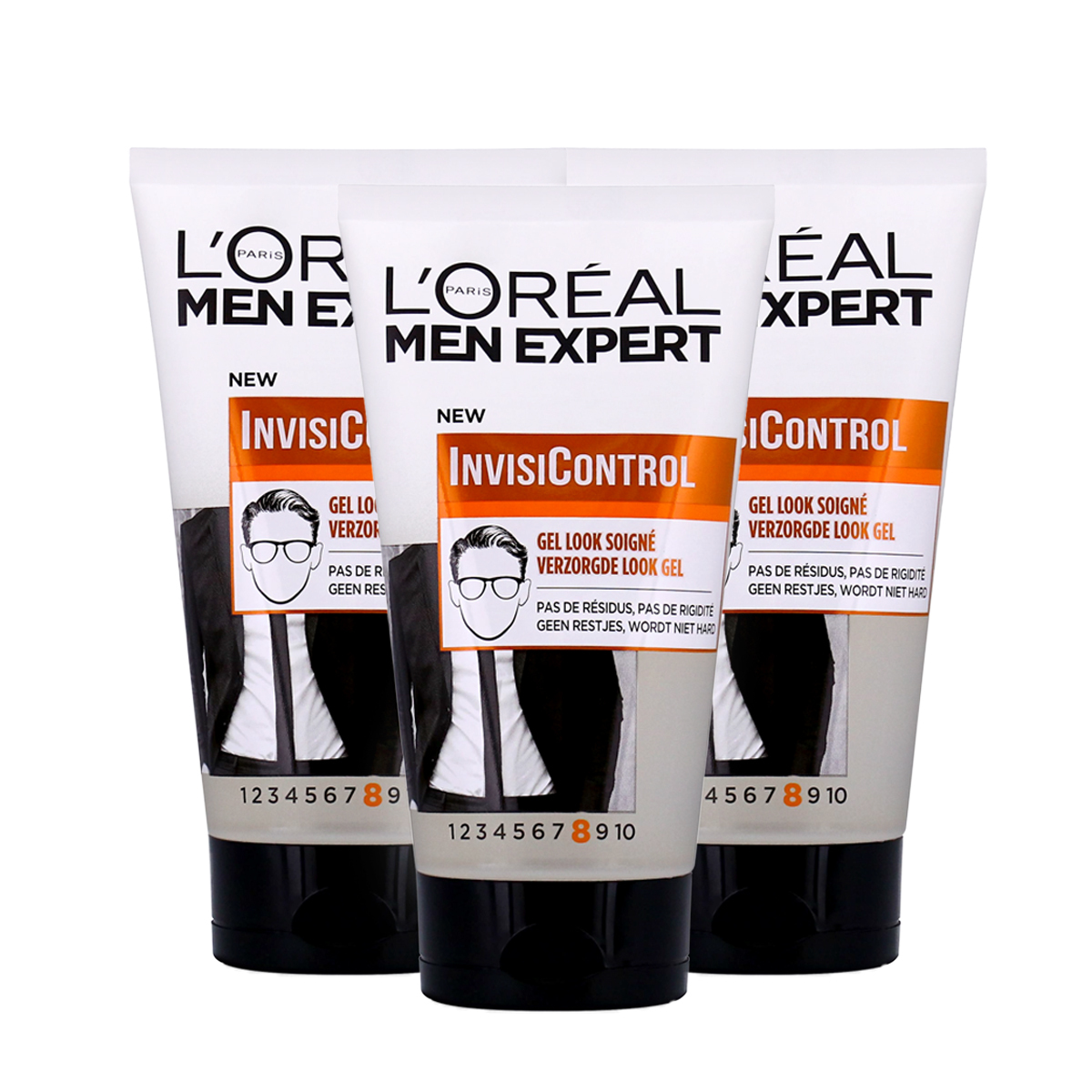 L’Oréal Paris Men Expert Men Expert InvisiControl Gel - 3 x 150ml - multiverpakking