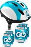 STAMP Helmet + Elbow & Knee Pads Unisex, SKIDS CONTROL, Blauw, S