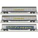 Minitrix 18297 N – Set de 3 wagons coulissantes Transwaggon, MHI