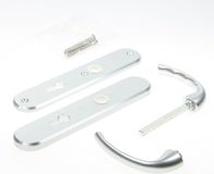 Hoppe Veiligheidsgarnituur Aluminium SKG*** PC72 50-55mm Grijs