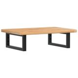 vidaXL Badkamer wandschap staal en massief eikenhout