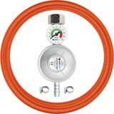 Cellfast 52-506 Propaan-butaan aansluitset met manometer, slang 2 x band KIT 2m Complete set voor gasfornuizen, kookplaten, ovens, barbecue en andere gasapparaten 37 mbar