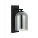 Prestige Light Elaris Wandlamp Rookglas E27 Zwart Metaal