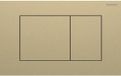 Geberit Sigma40 plaque de commande - chasse à 2 touches - extra plat - boutons carrés - acier inoxydable - laiton brossé (or)