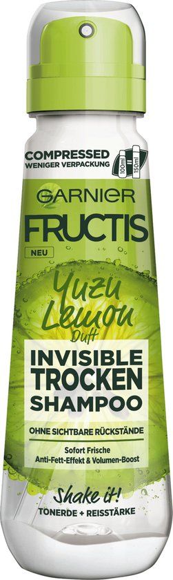Fructis Invisible Dry Shampoo with Yuzu Lemon Scent 100ml
