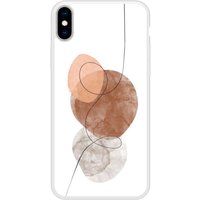Apple Siliconen hoesje compatibel met iPhone X, iPhone XS One line bruin