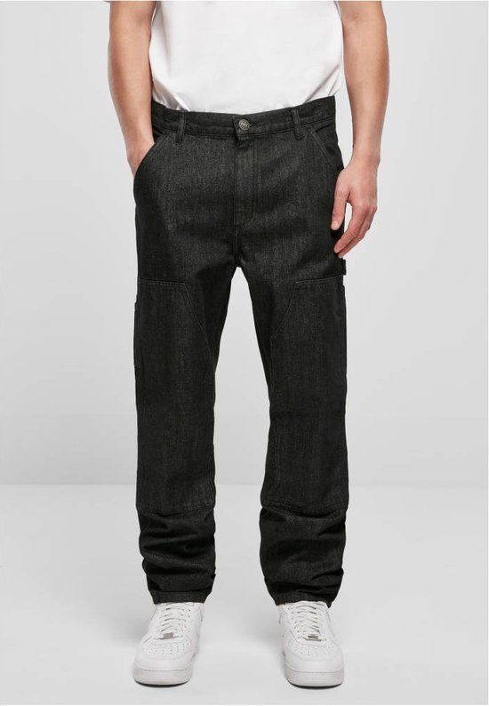 Urban Classics Double Knee Jeans - Men - W32 - Black