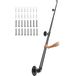 VEVOR Pijp Trapleuning 3 m Leuningen Trappen Binnen Zwarte Outdoor Indoor Universele Trapleuning Gemaakt van Koolstofstaal en Matte Afwerking met 200 kg Laadvermogen voor Binnen- en Buitenleuningen