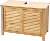 MCW Badmeubel MCW-B18, badkamermeubel, bamboe ~ 60x80x40cm