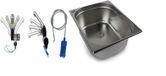 Évier en acier inoxydable 325x265x150 mm, adapté au camping, avec lavabo et robinet, pompe incluse