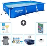 Bestway Rechthoekig Steel Pro Zwembad - 300 x 201 x 66 cm - Blauw