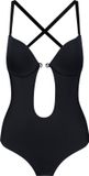 Bye Bra Low Back Sensuele Bodysuit | Zwart S