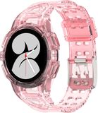 Wigento Samsung Siliconen horlogeband voor de Galaxy Watch 5 Pro 45mm met geïntegreerde behuizing