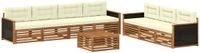 vidaXL - Bank loungeset - 7 zitplekken - Polyester - Natuurlijk en crème