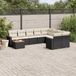 Maison Exclusive - Ensemble de meubles de jardin 10 pièces avec canapé et coussins, noir, en polyrotin