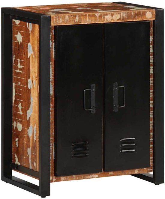 vidaXL Dressoir - 55x35x70 cm - Massief Gerecycled Hout - Meerkleurig