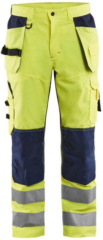 Blåkläder Werkbroek High Vis met ventilatie 1565-1811 - High Vis Geel/Marineblauw - D84