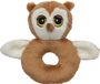 Nature Planet Dieren baby rammelaar - uil - pluche - 10 x 15 cm - speelgoed