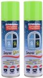 Goodmark Group 2x Glow in the dark spray neige 150 ml - Bombe de spray avec neige artificielle glow in the dark 2 pièces