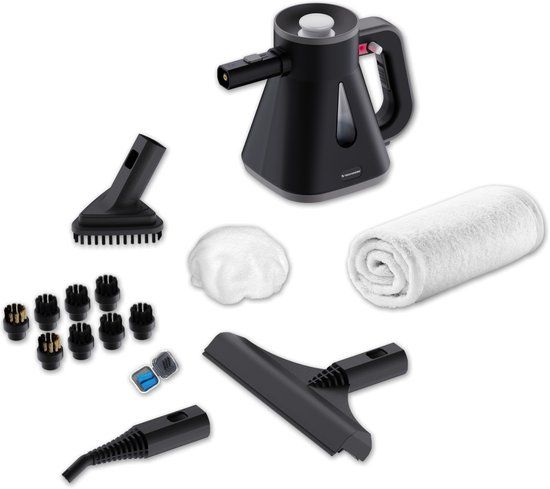 Techweise TS Compact Handstoomreiniger - 15 Accessoires - 1200W 2,6 Bar - Wet & Dry functie - Handstomer
