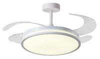BEL AIR HOME - Dune Plafondventilator Dune DC-motor met uitklapbare bladen met 36 W ledlicht (3000 K, 4000 K, 6500 K) incl. afstandsbediening (wit)