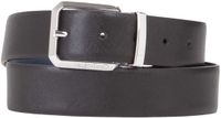VALENTINO Leren riem Marnier Pin Buckle Belt W125 Nero / Blu zwart donkerblauw