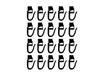 Obelink Crochets de rideau (lot de 20) - noir