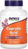 NOW Supplementen Caprylzuur 600 mg MCT 100 softgels